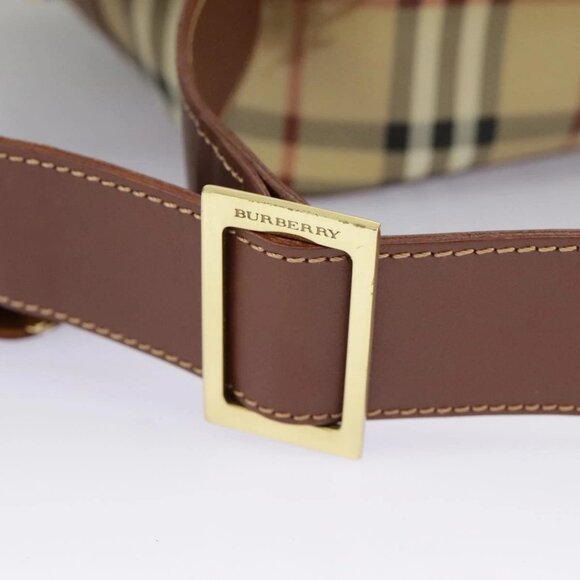 BURBERRY Nova Check Shoulder Bag PVC Beige Gold - Picture 7 of 16